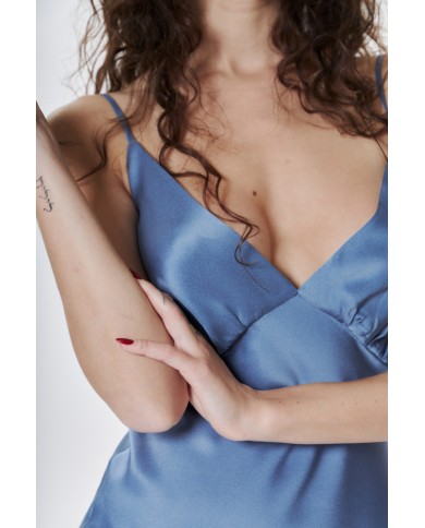 SATÉNOVÉ KRÁTKÉ ŠATY - SLIP