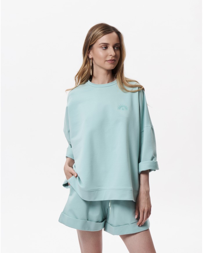 ONESIZE TYRKYSOVÁ MIKINA