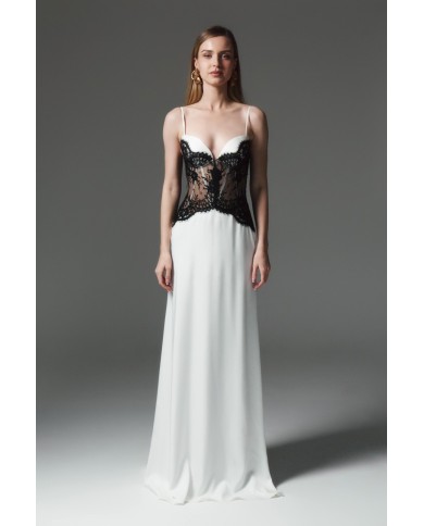 BÍLÉ KORZETOVÉ ŠATY IVORY