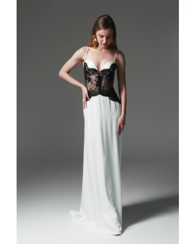 BÍLÉ KORZETOVÉ ŠATY IVORY