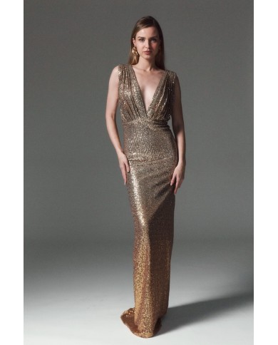 ZLATÉ FLITROVÉ ŠATY ELEGANCE