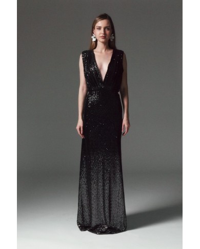 ČERNÉ FLITROVÉ ŠATY ELEGANCE