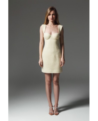 TVÍDOVÉ ŽLUTÉ ŠATY