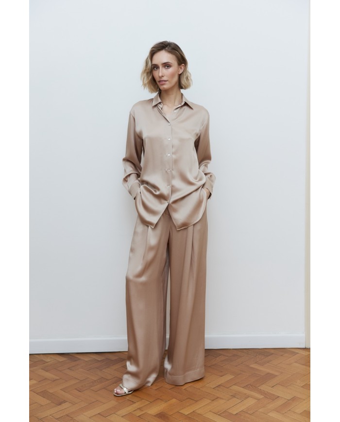 BÉŽOVÝ SATENOVÝ KOMPLET