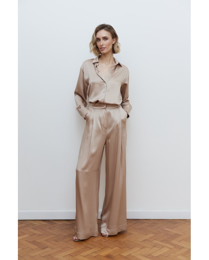 BÉŽOVÝ SATENOVÝ KOMPLET