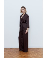 HNĚDY SATÉNOVÝ KOMPLET