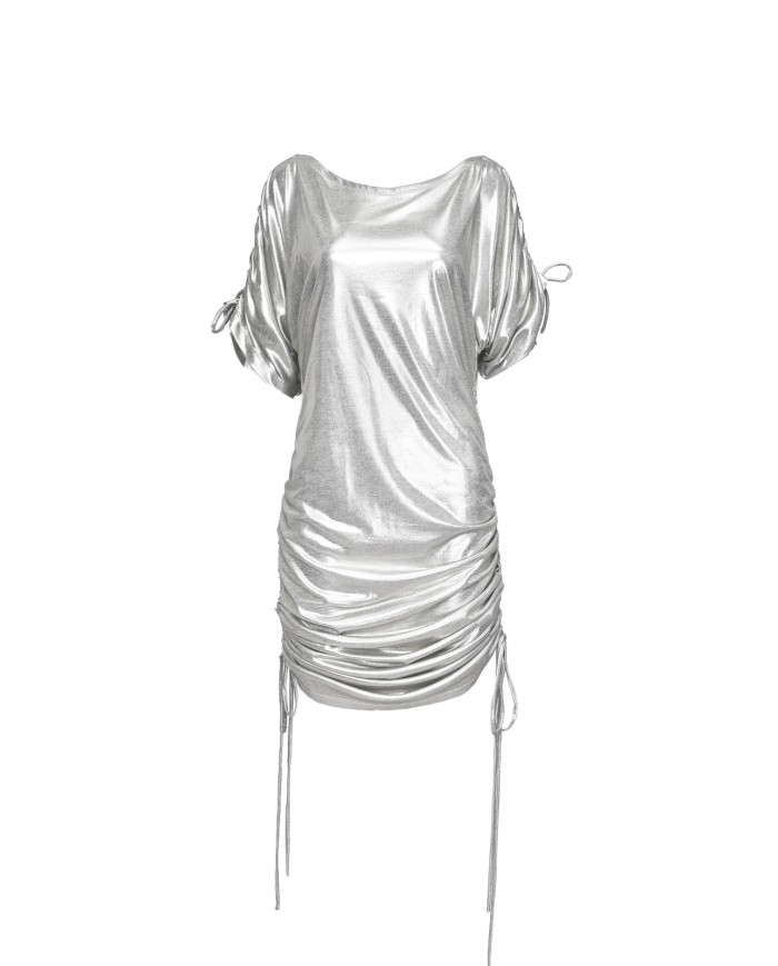 KRÁTKÉ LESKLÉ ŠATY