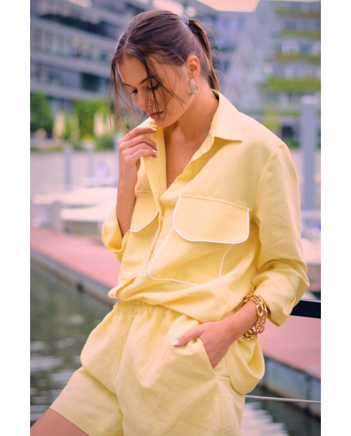 LNĚNÁ KOŠILE S KAPSAMI